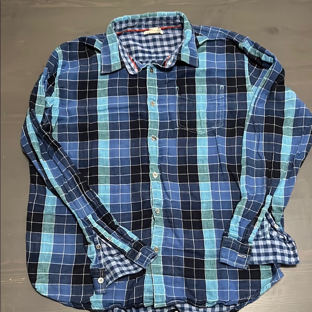 Blue Plaid Men's Shirt